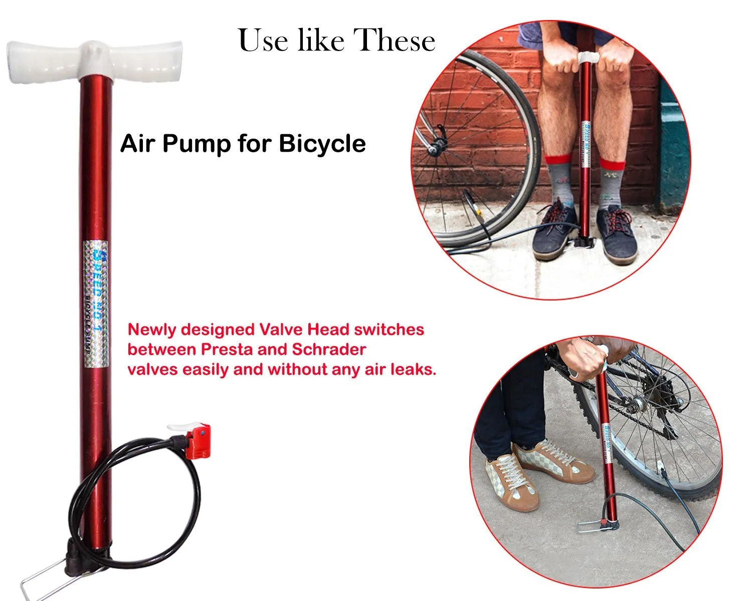 0532 Multipurpose Air Pump (Use for Car,Bicycles,Scooters,Balls,Bikes)