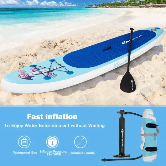 10' Inflatable Stand Up Paddle Board with Adjustable Paddle Pump