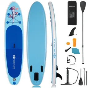 10' Inflatable Stand Up Paddle Board with Adjustable Paddle Pump