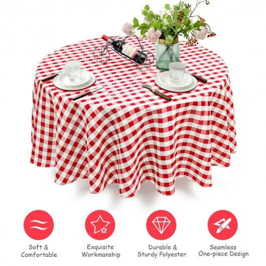 2 Pcs Stain Resistant and Wrinkle Resistant Table Cloth-Red