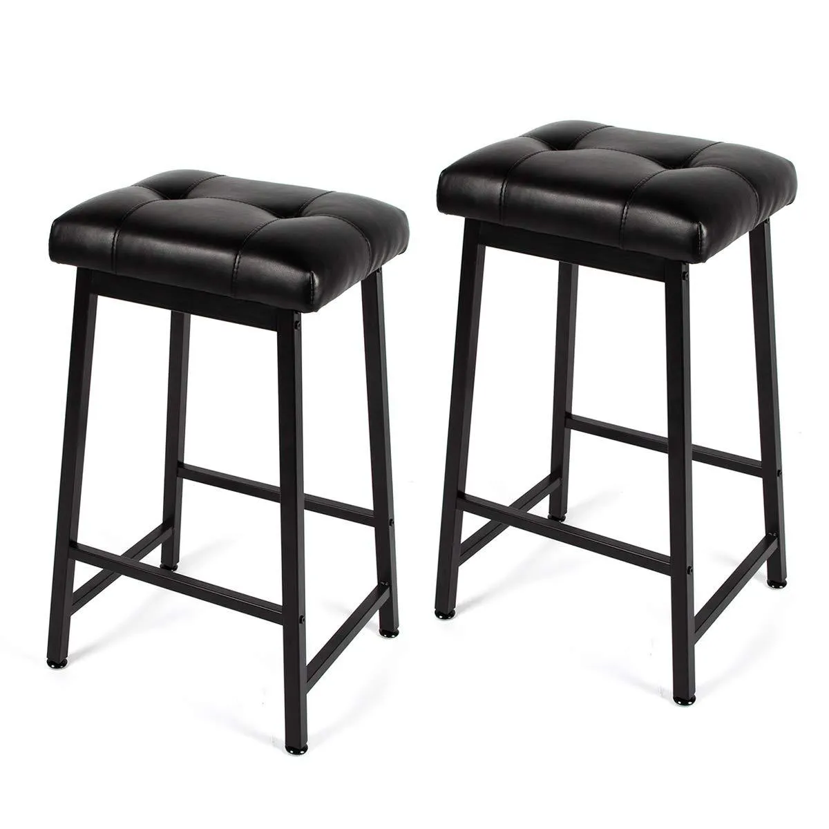 30 inchs Counter Height Bar Stools with Faux Leather Cushion Set of 2