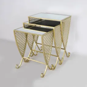 3in1 Gold Tropical Console Tables