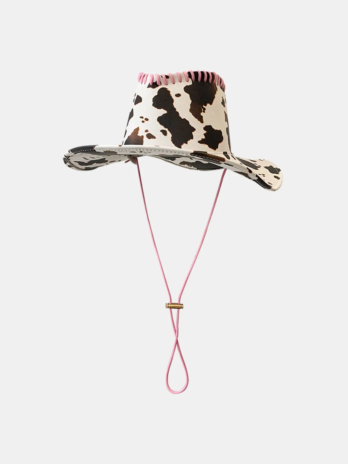 AlanBalen® - Cow Print Drawstring PU Leather Hat