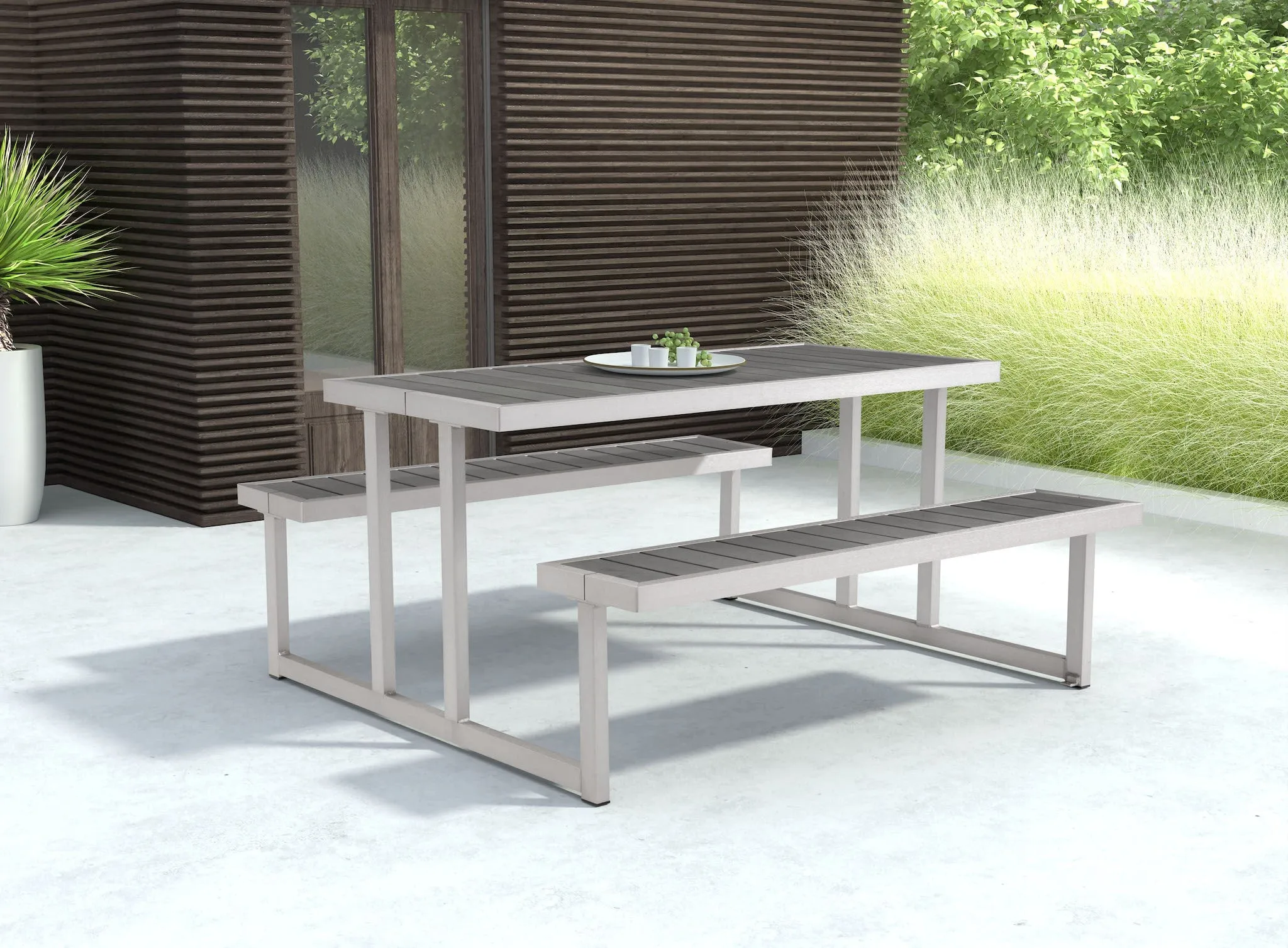 Aluminium Cuomo Picnic Table - Seats 6 People & Ships In 24 HRS.