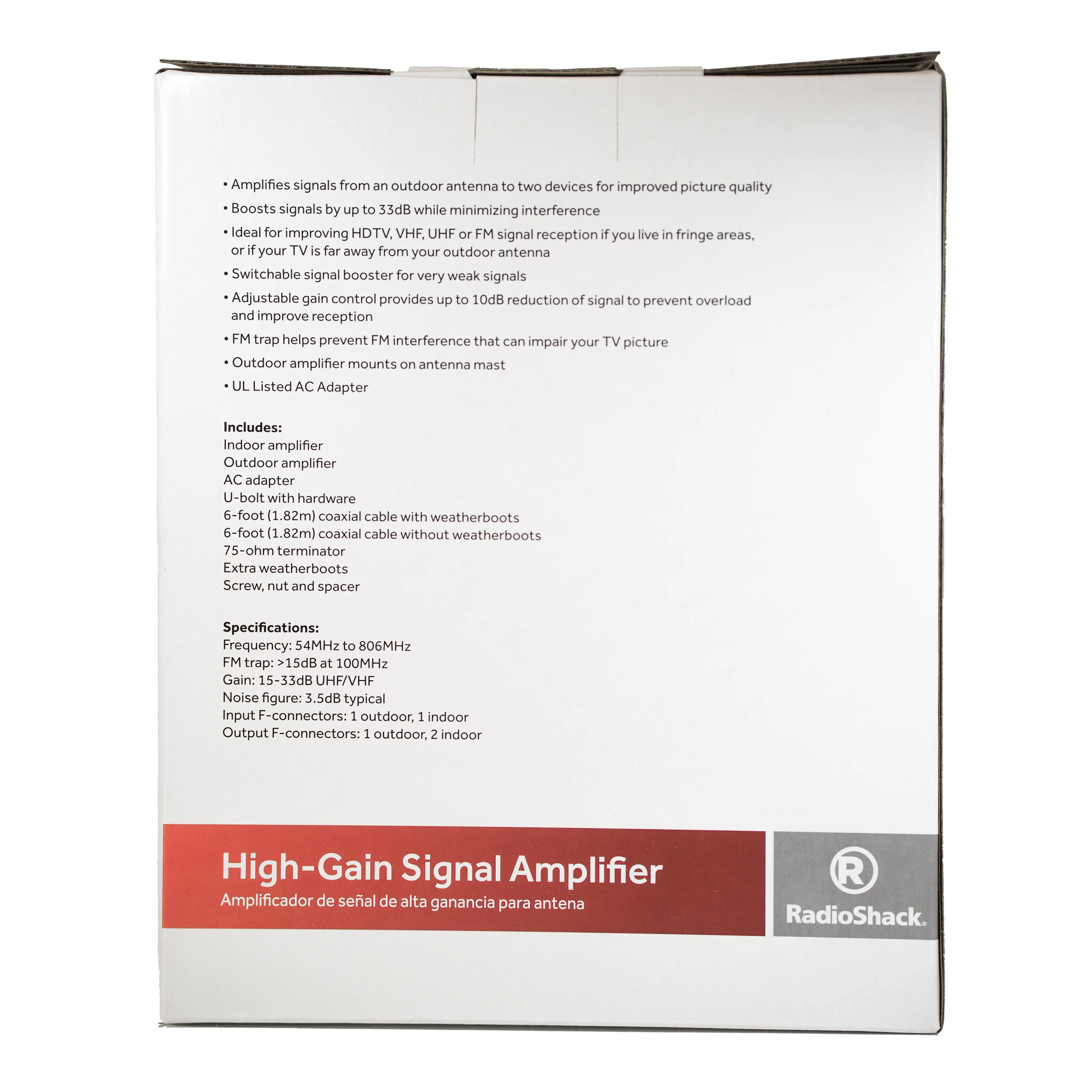 Antenna-Mounted High-Gain Signal Amplifier