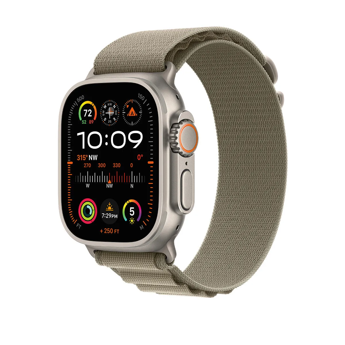 Apple Watch Ultra 2 GPS   Cellular, 49mm Titanium Case with Olive Alpine Loop – MRF03 (Large)