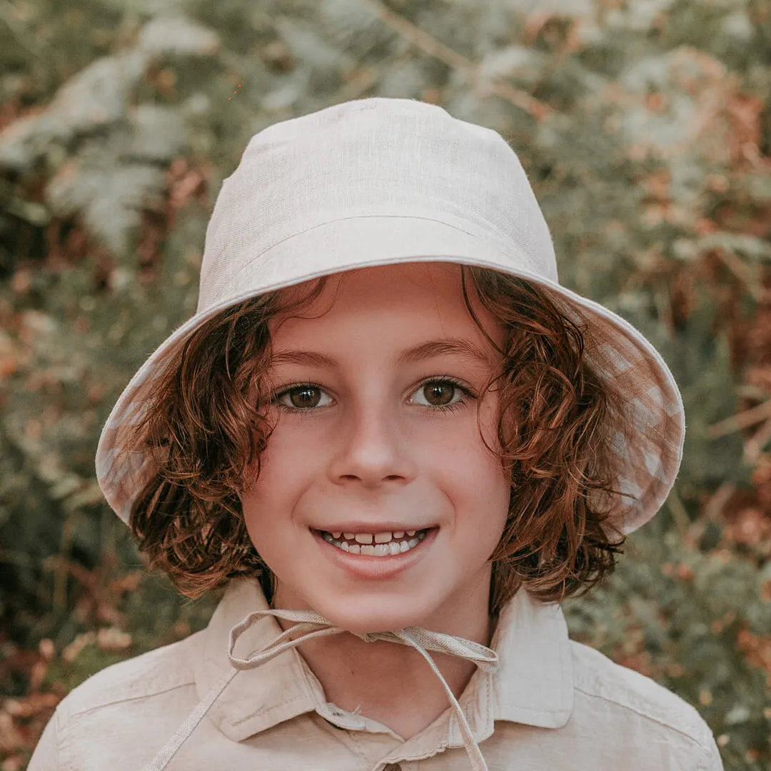 Bedhead 'Explorer' Kids Reversible Classic Bucket Hat - Flynn / Flax