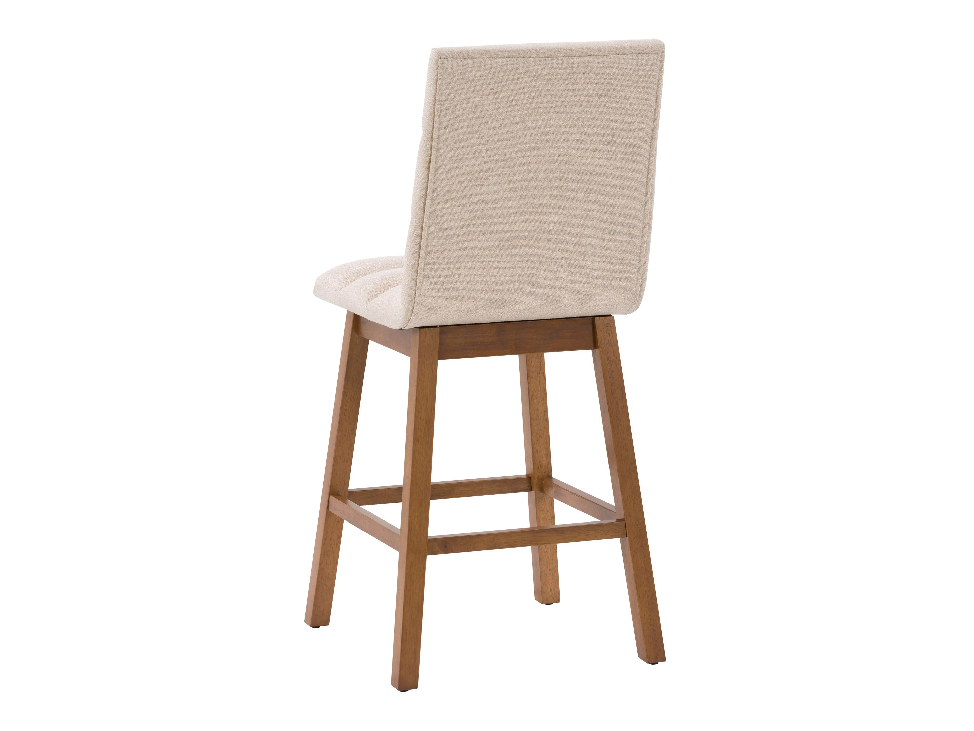 Beige Channel Tufted Bar Stools