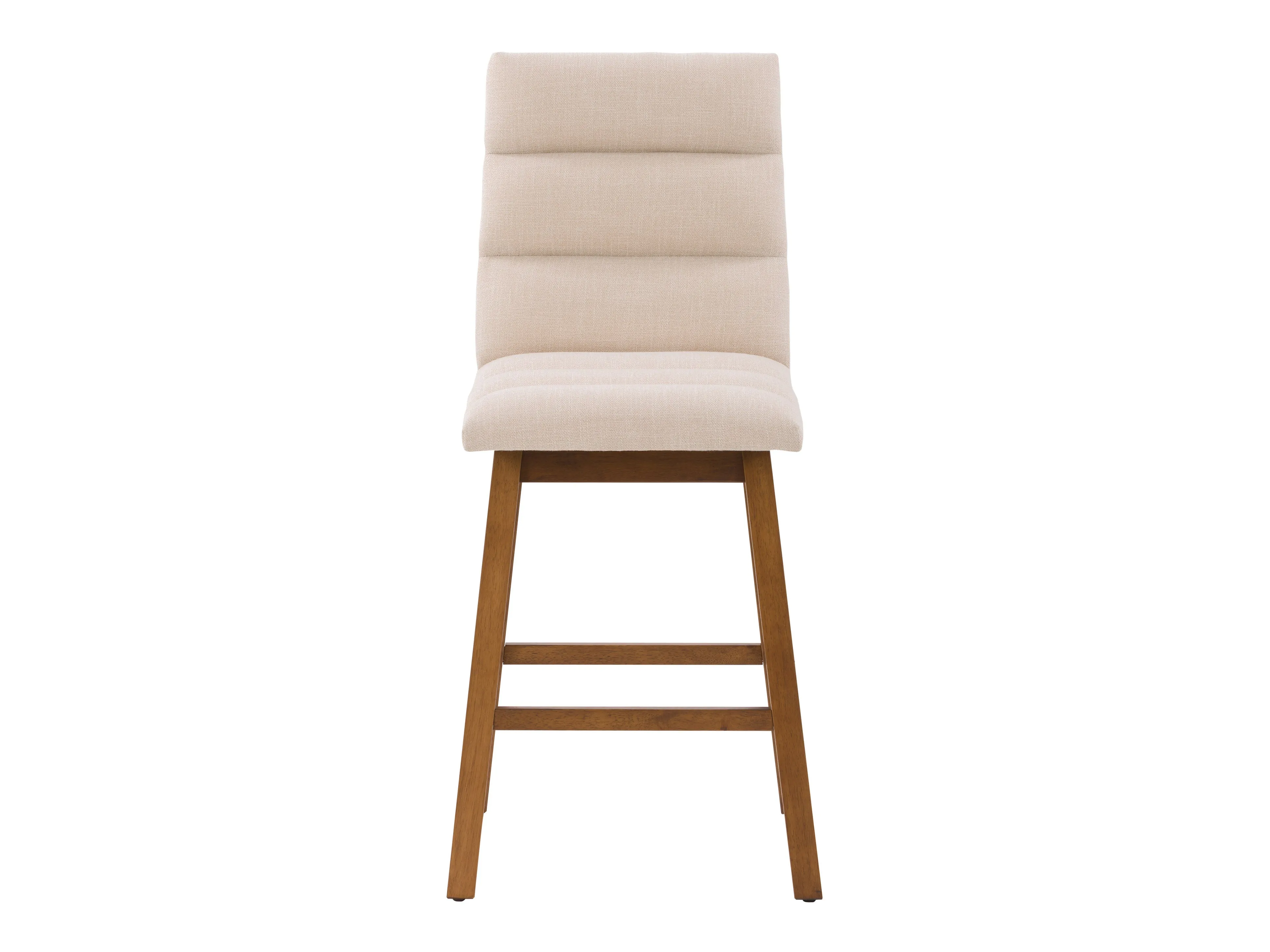 Beige Channel Tufted Bar Stools