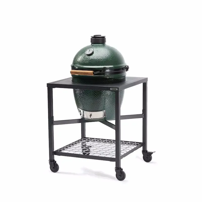 Big Green Egg | Modular Nest   Expansion Frame   Distressed Acacia Shelves