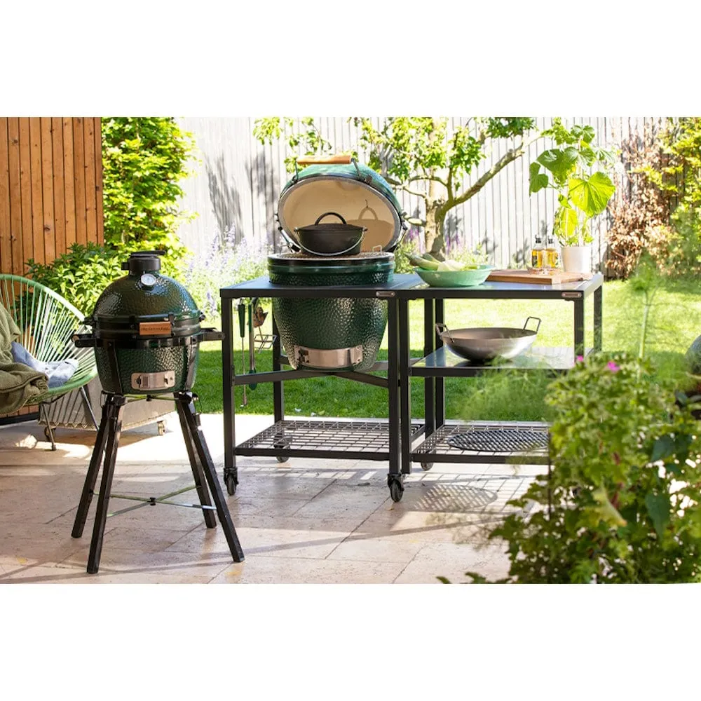 Big Green Egg | Modular Nest   Expansion Frame   Stainless Steel Shelves