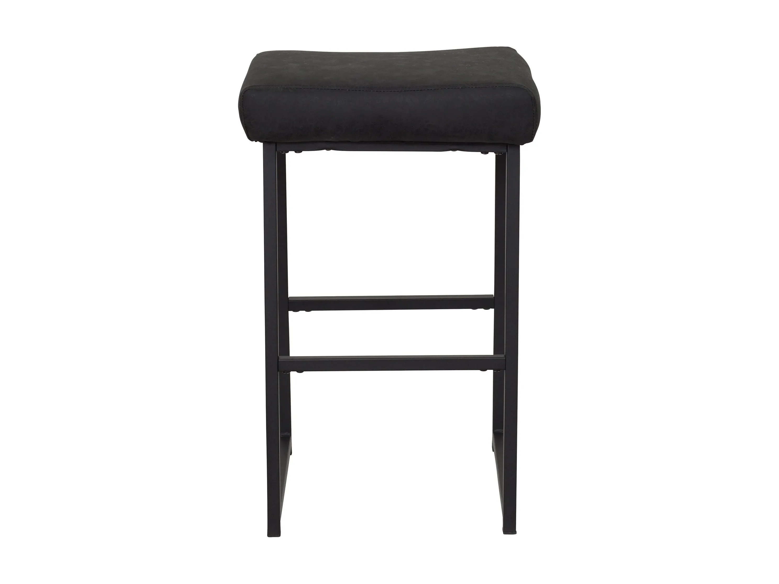 Black Backless Bar Stools, Set of 2