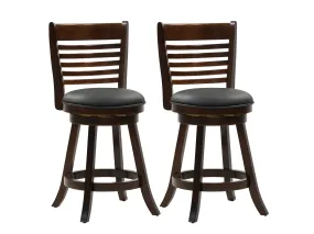 Black Counter Height Bar Stools, Set of 2