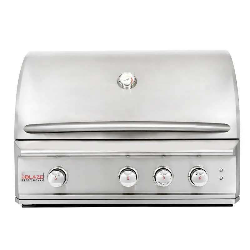 Blaze 34" Professional LUX 3 Burner Built-In Gas Grill With Rear Infrared Burner - LP