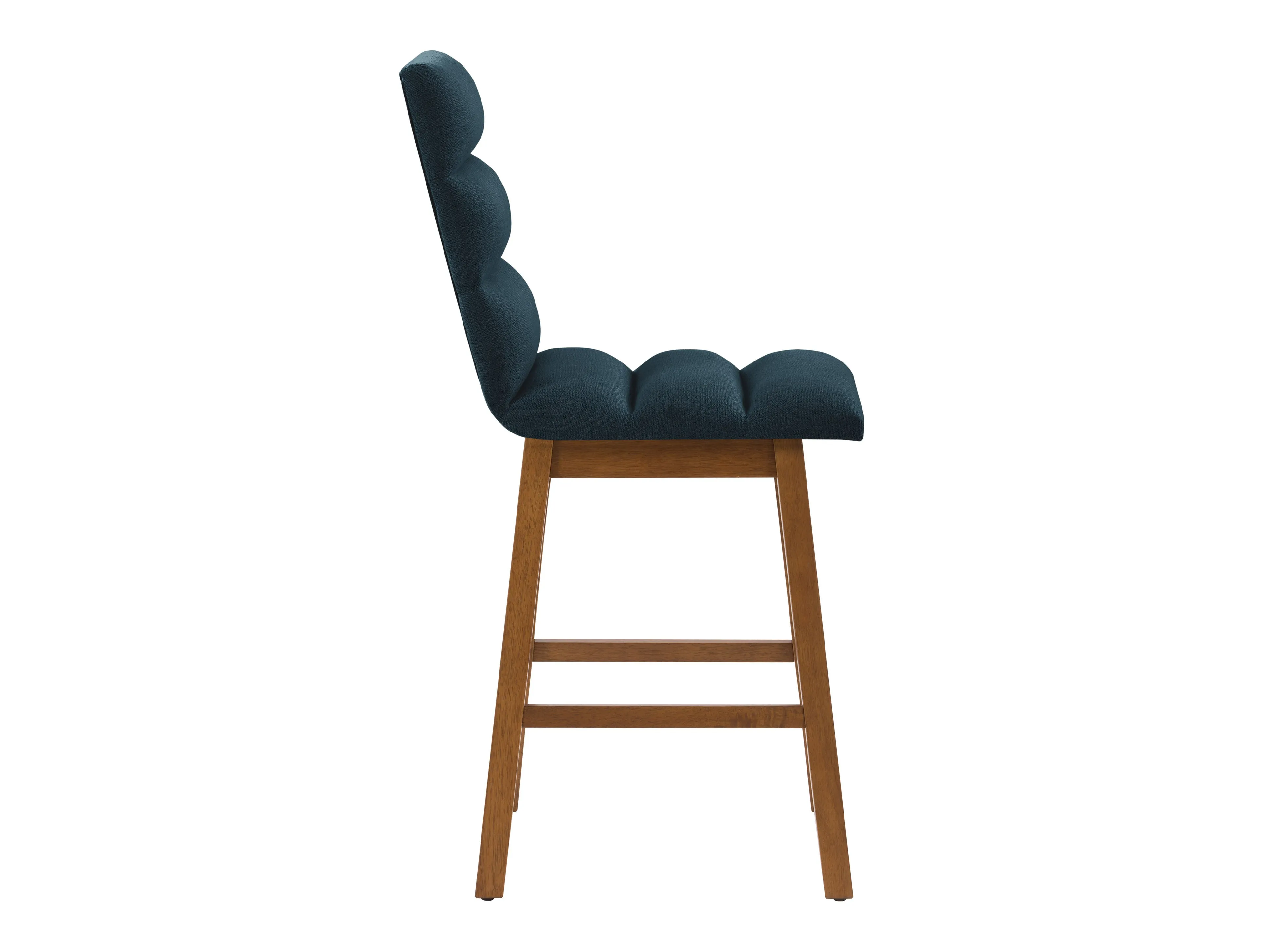 Blue Channel Tufted Bar Stools