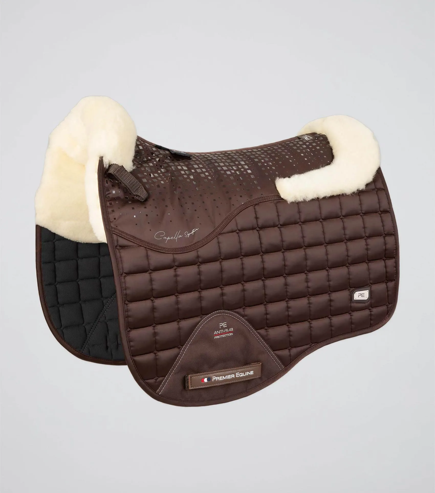 Capella Close Contact Merino Wool Dressage Square Brown/Natural Wool