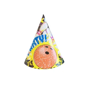 Cosmic Glow Bowling Party Hats - 250/Case