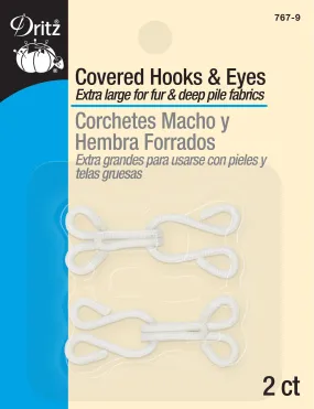 Covered Hooks & Eyes, 2 pc