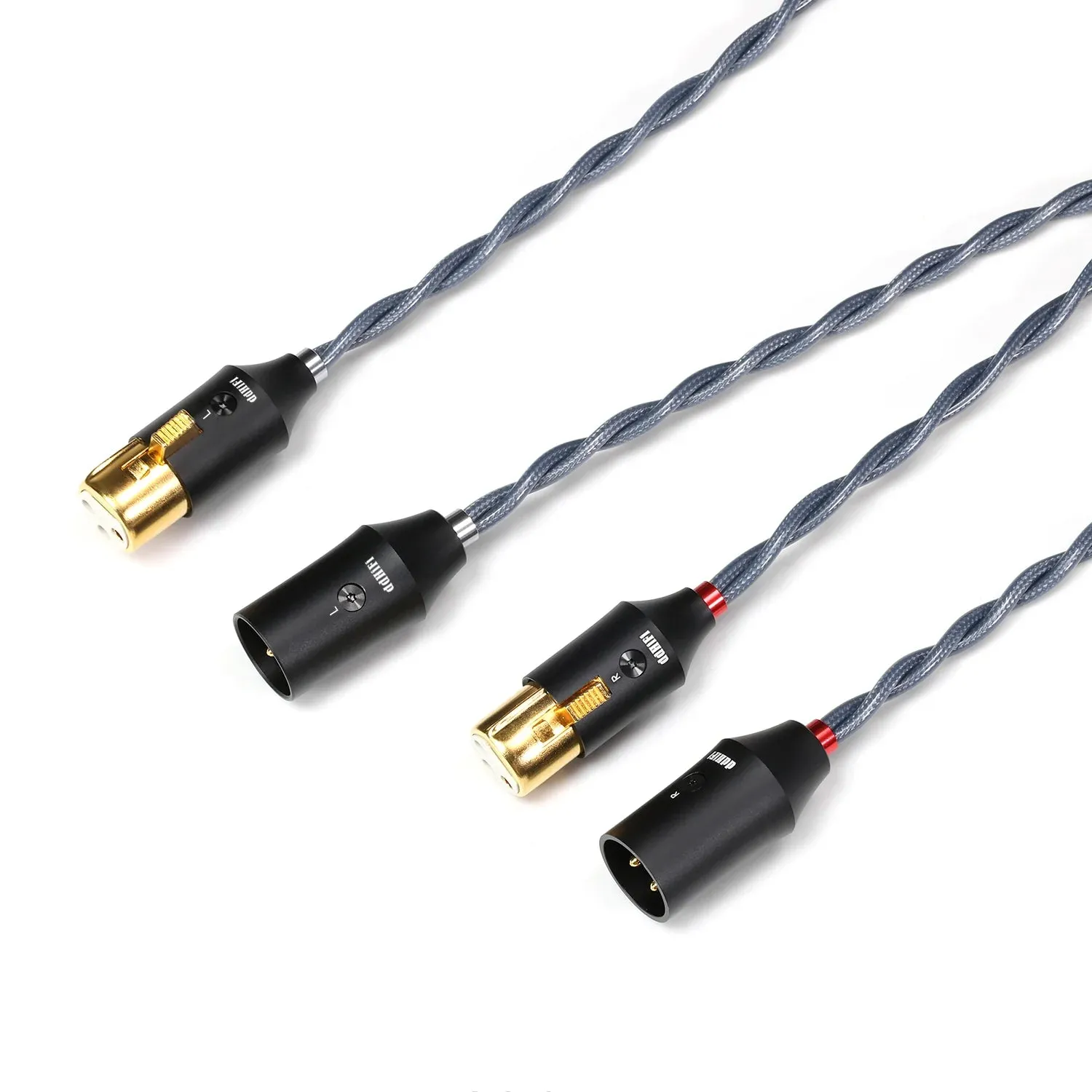 DD ddHiFi BC30XLR Balanced 3-pin XLR Male to 3-pin XLR Female Audio Cable (2 cables inside the box)