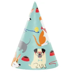 Dog Party Hats - 8 Pkt