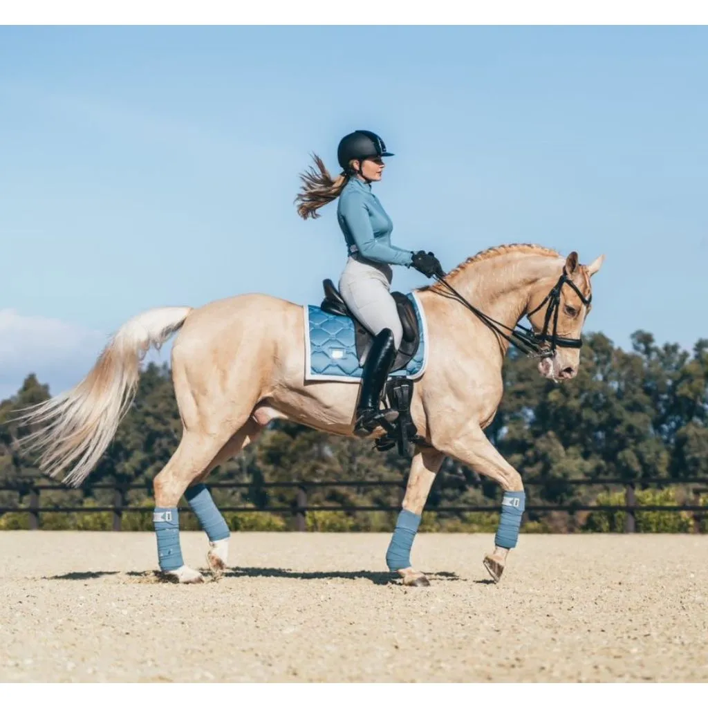 Equestrian Stockholm Dressage Saddle Pad Stone Blue