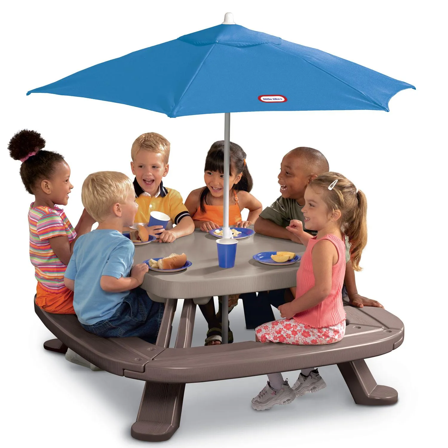 Fold 'n Store™ Picnic Table with Market Umbrella