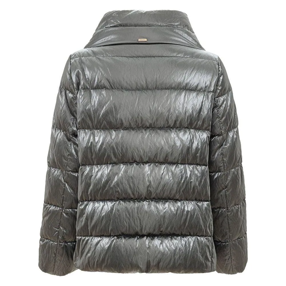 Herno Silver Viscose Jackets & Coat