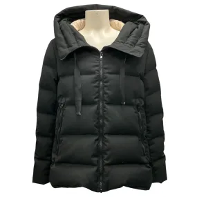 Hubert Gasser Black Hooded Puffer Jacket