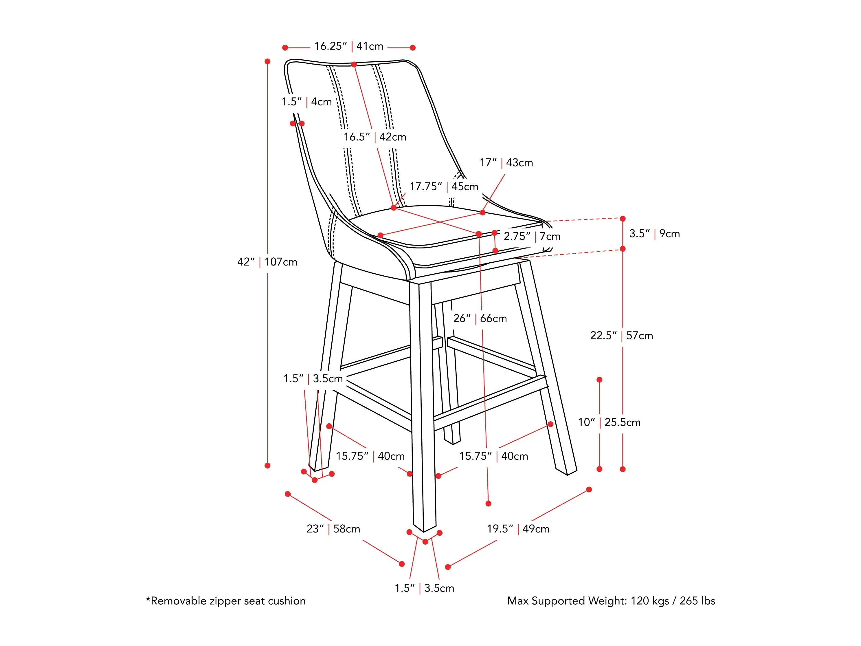 Light Grey Modern Bar Stools