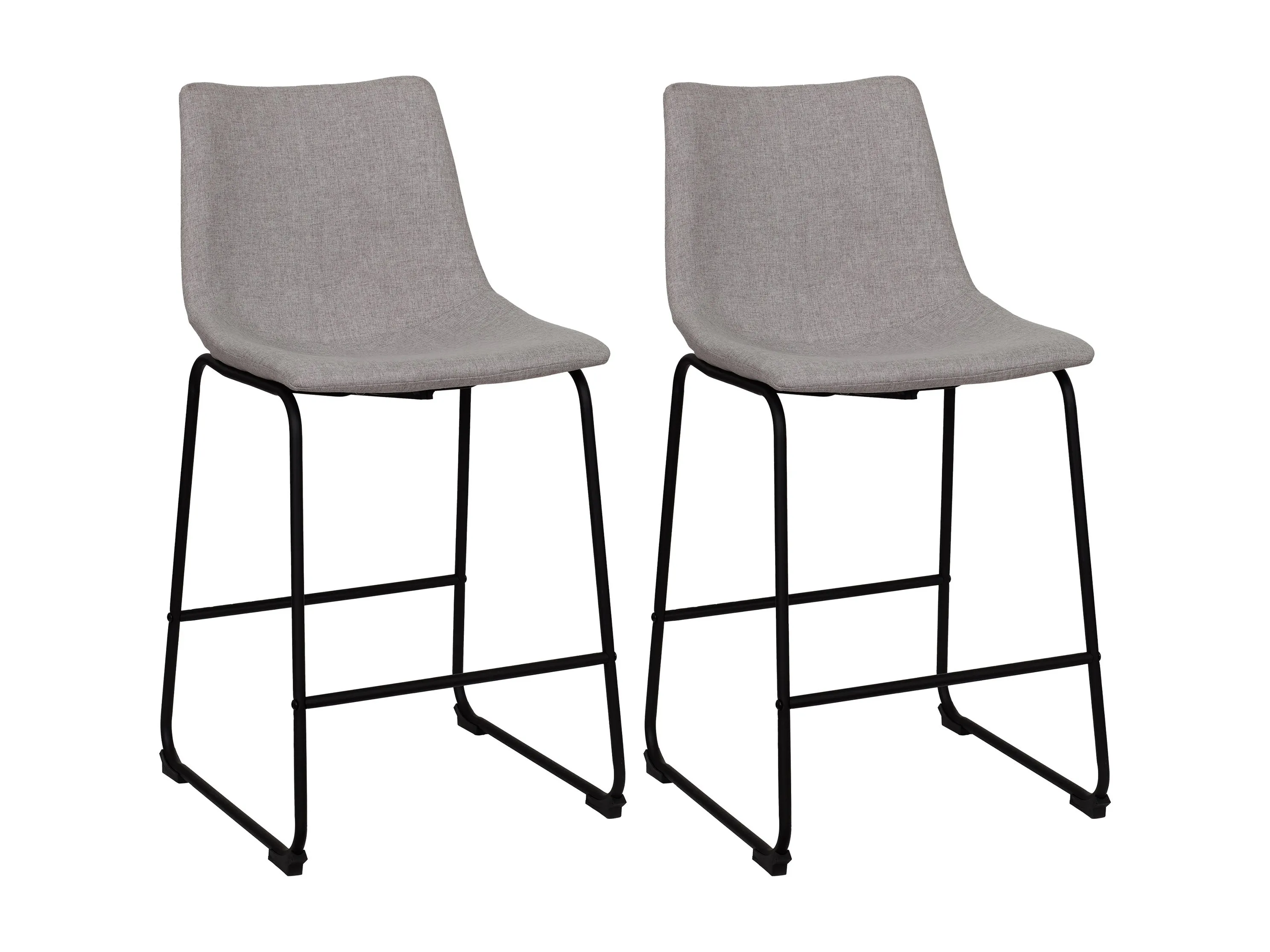 Light Grey Upholstered Bar Stools