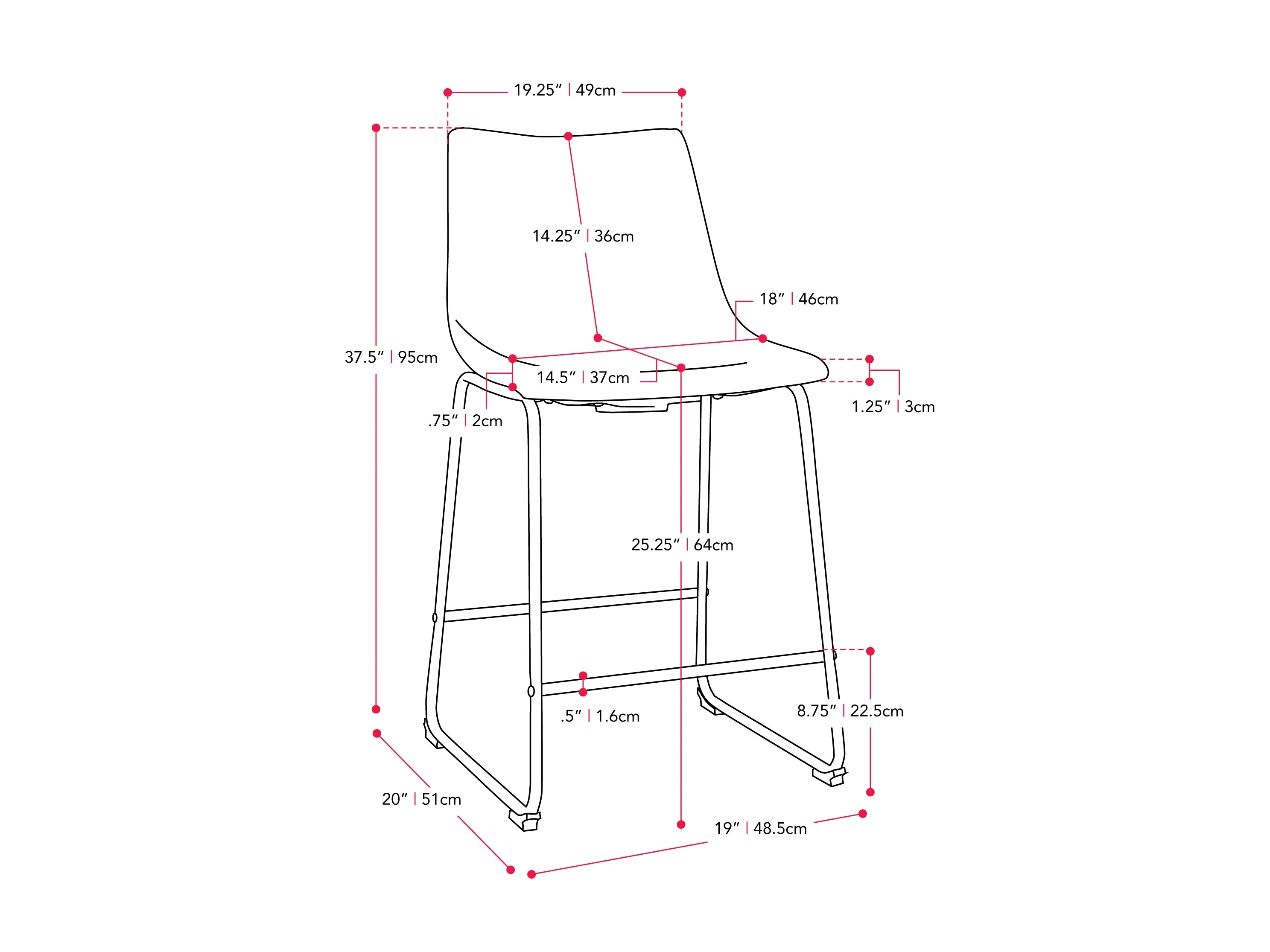 Light Grey Upholstered Bar Stools