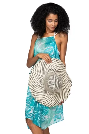 Moroccan Tiles Straw Beach Hat