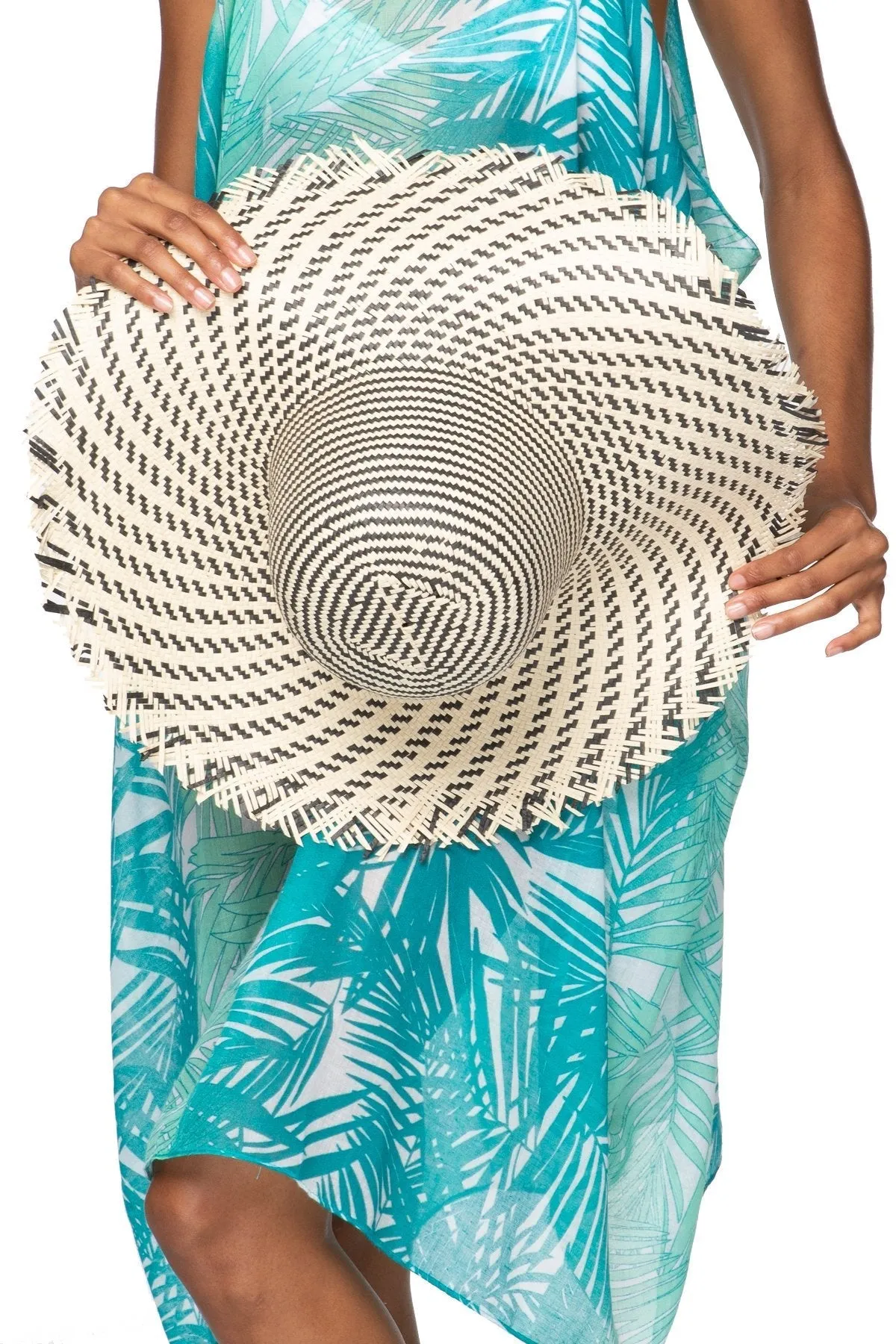 Moroccan Tiles Straw Beach Hat