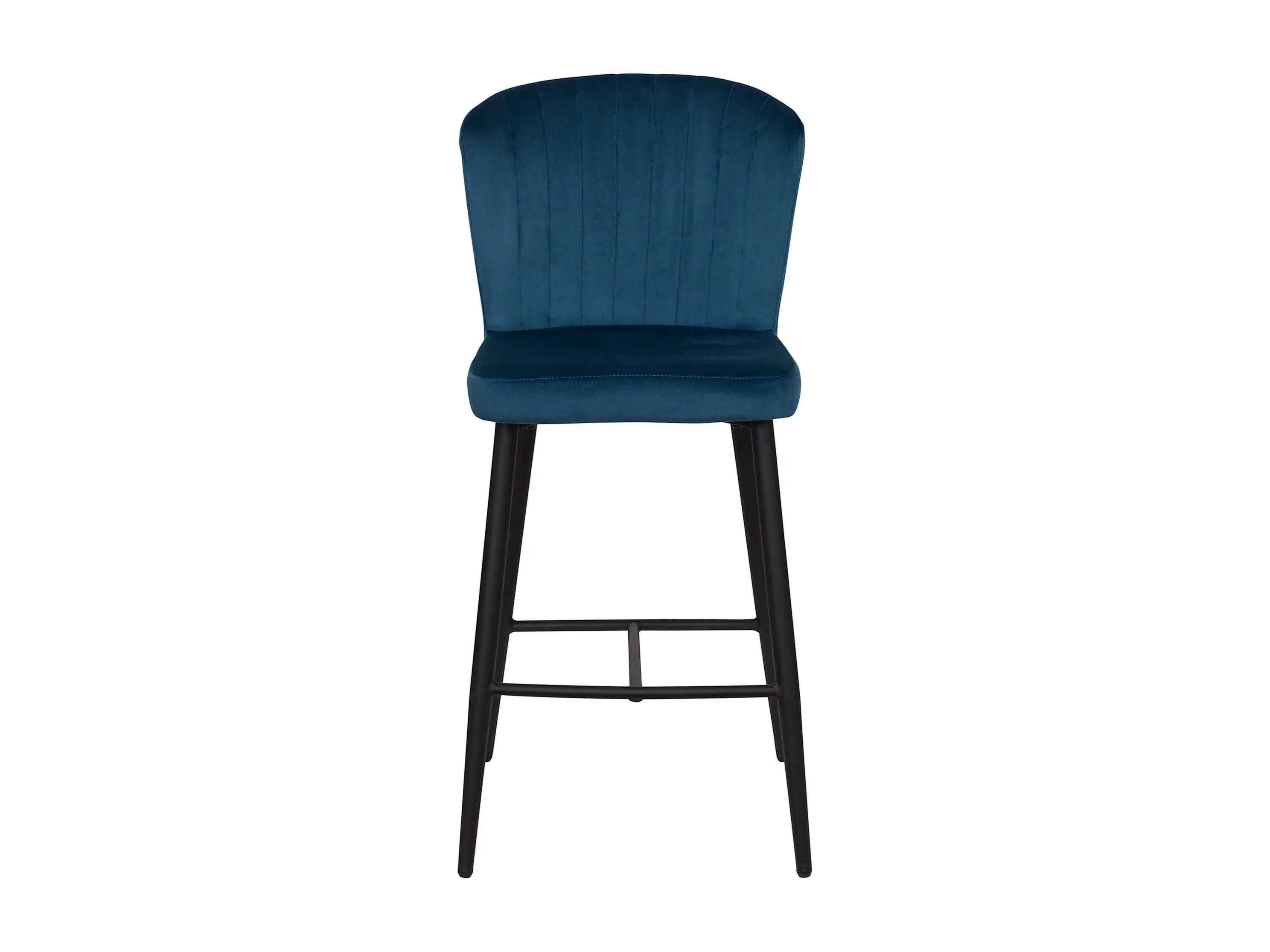 Navy Blue Metal Bar Stools, Set of 2