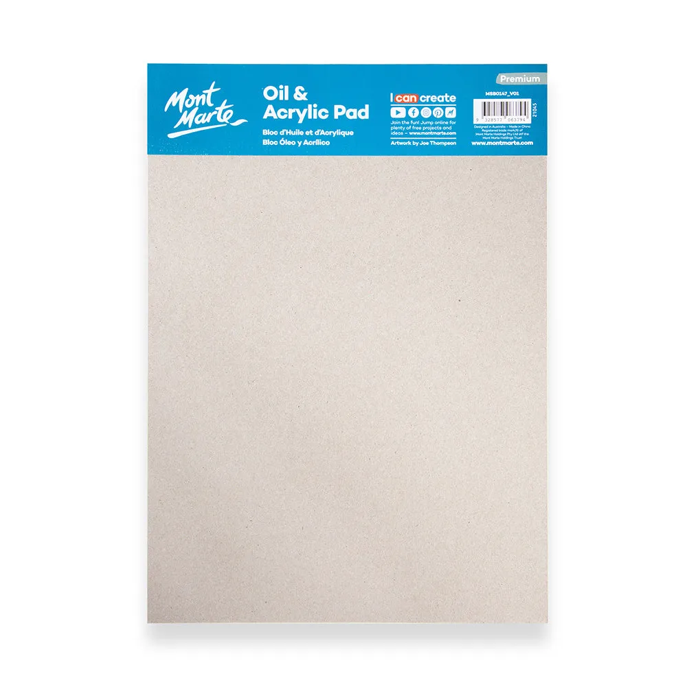 Oil & Acrylic Pad Premium A4 20 Sheets 250gsm