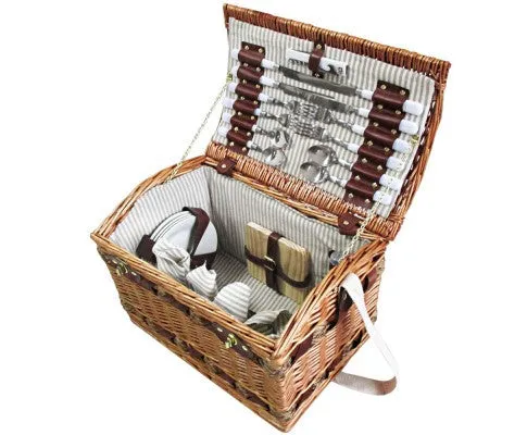 Picnic Basket Set w/ Cheese Board Blanket