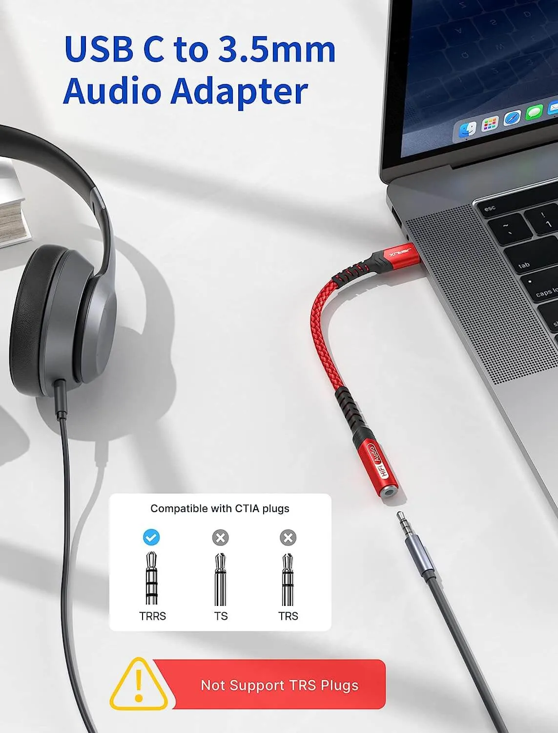 USB-C to 3.5mm Audio Adapter