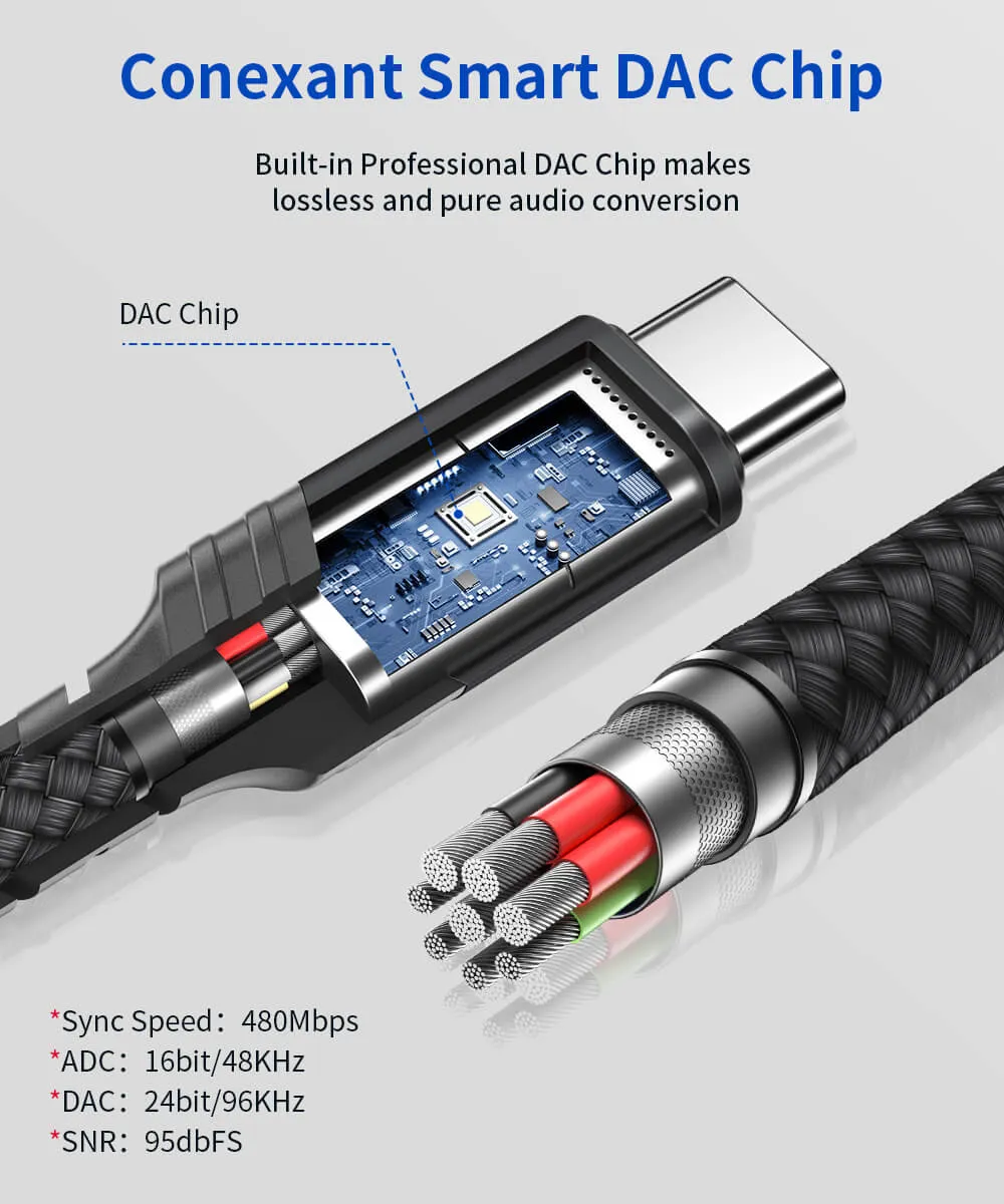 USB-C to 3.5mm Audio Adapter