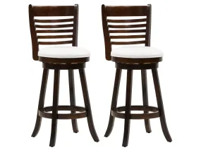 White Bar Height Bar Stools, Set of 2