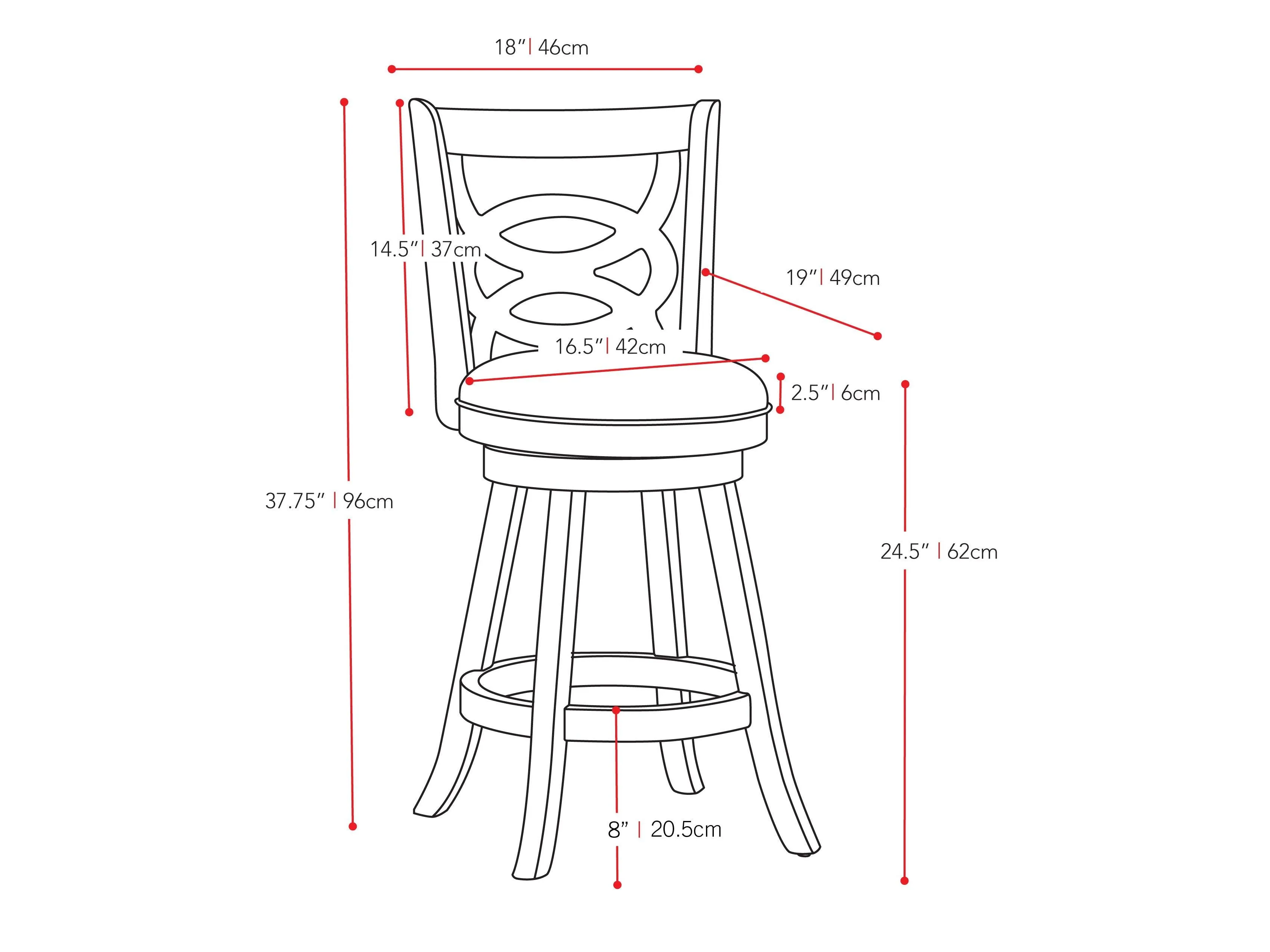 Wood Bar Stools, Counter Height