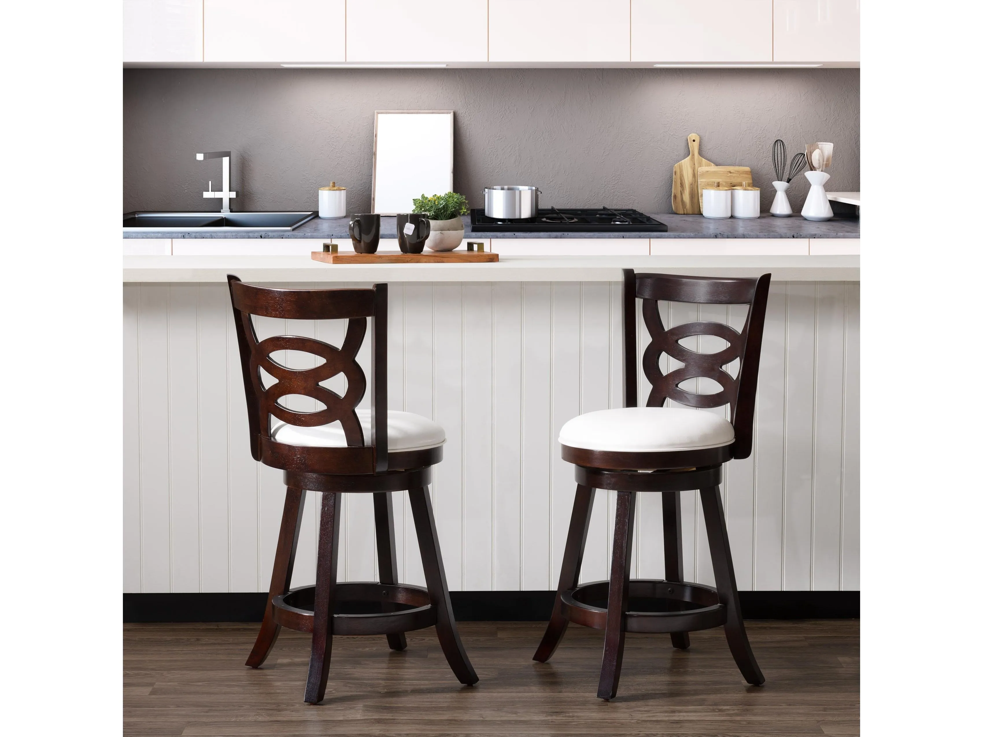 Wood Bar Stools, Counter Height