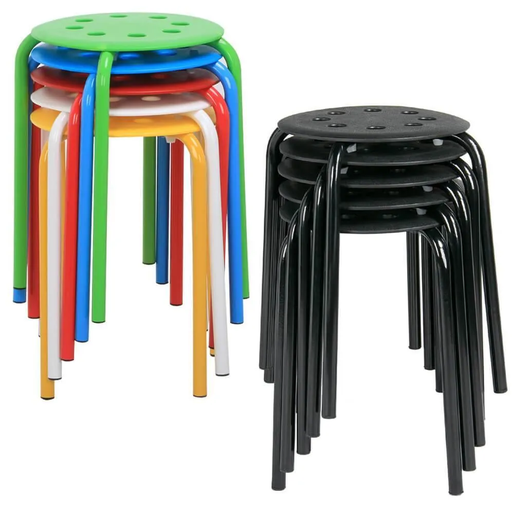 Yaheetech 17.3 Inch Stackable Stools 5pcs