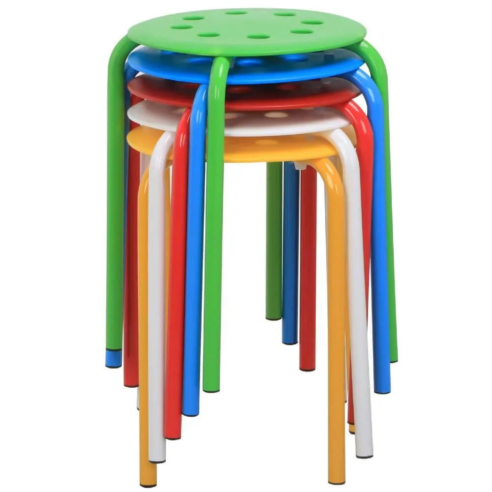 Yaheetech 17.3 Inch Stackable Stools 5pcs