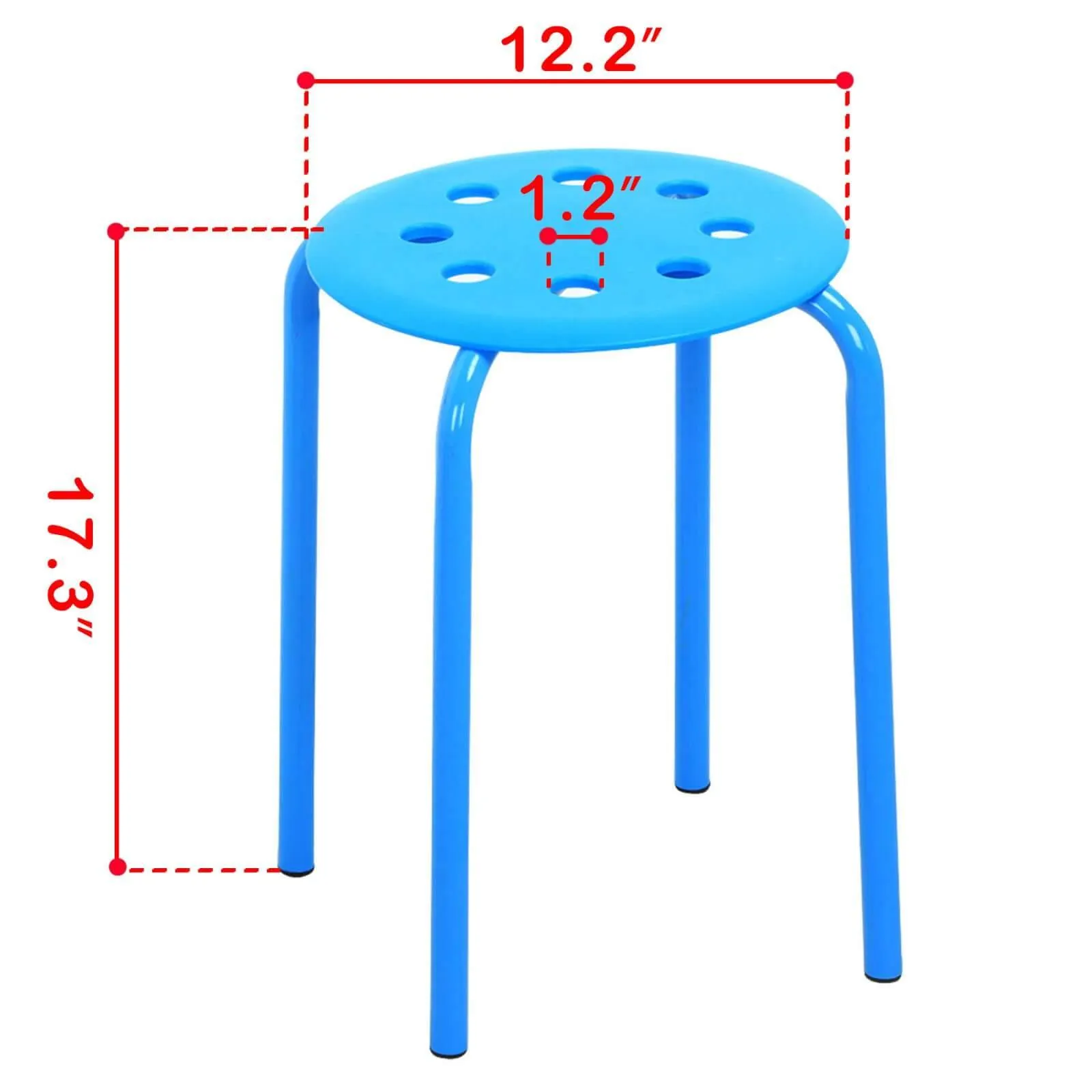 Yaheetech 17.3 Inch Stackable Stools 5pcs