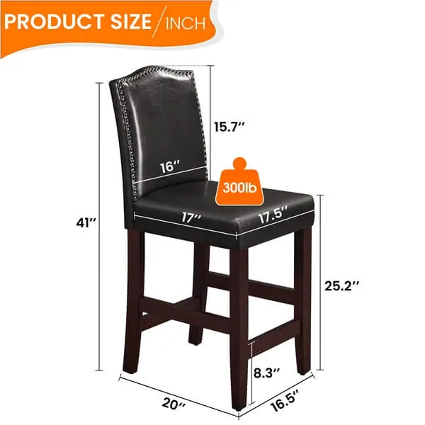 Yaheetech Bar Stools Kitchen Counter Height Stools